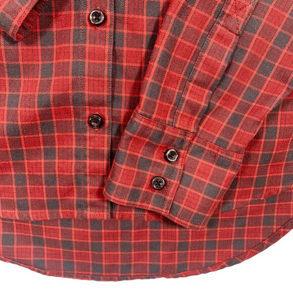 Plaid Flannel Button Shirt Mens  size medium  Red green check Oakley - Picture 11 of 16